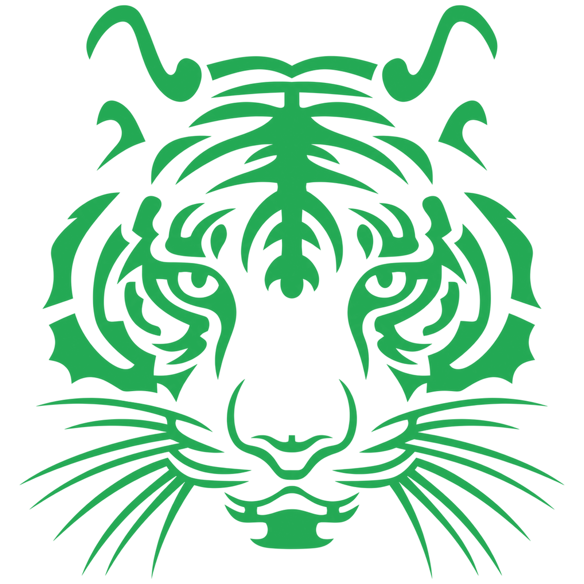 Sticker Cap de Tigru Tribal – Design Wild, Auto Moto