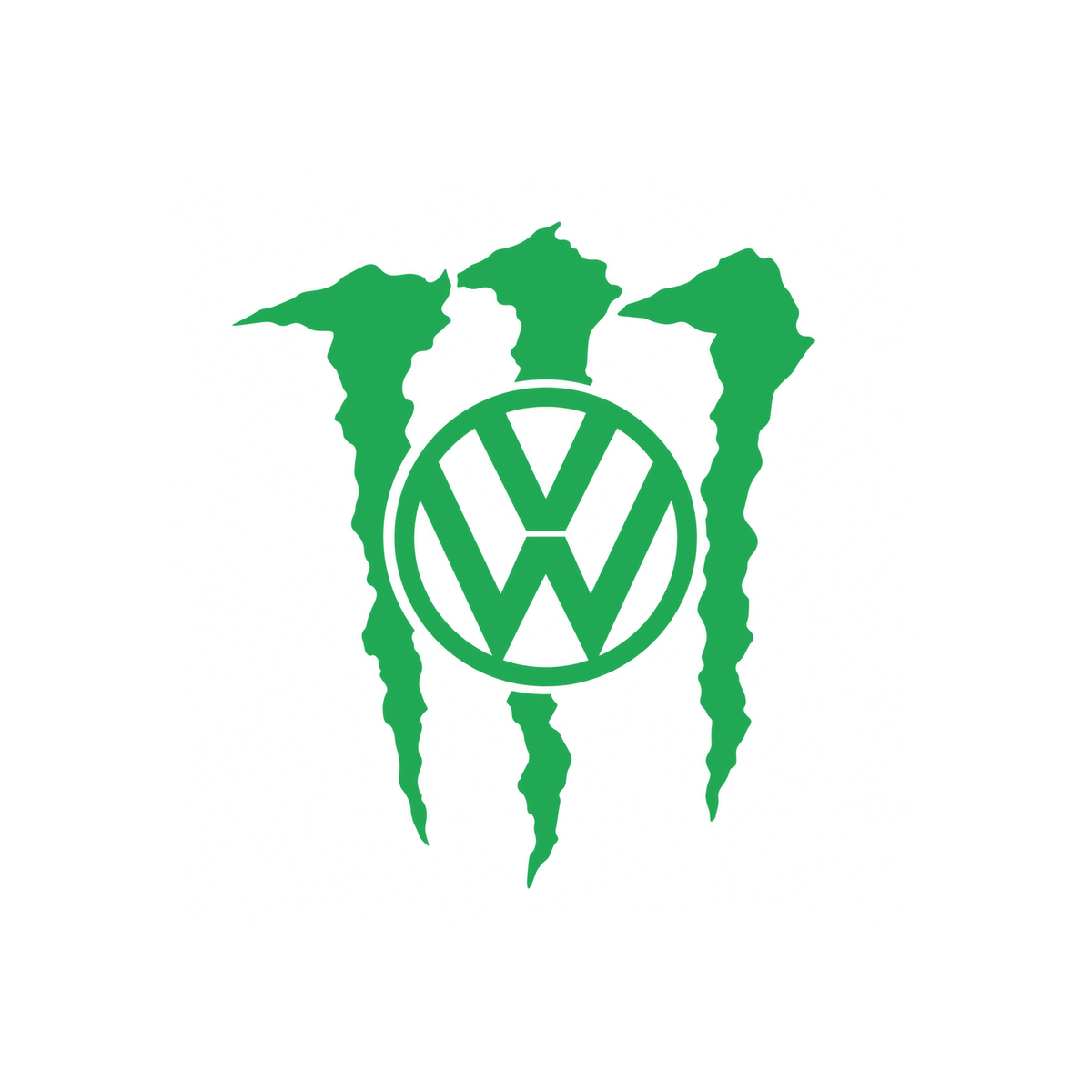 Sticker Volkswagen VW Monster – Logo VW cu Gheare