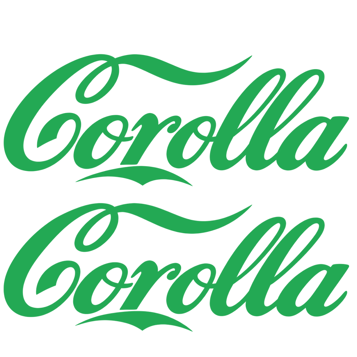 Set 2 Stickere Toyota scris Corolla