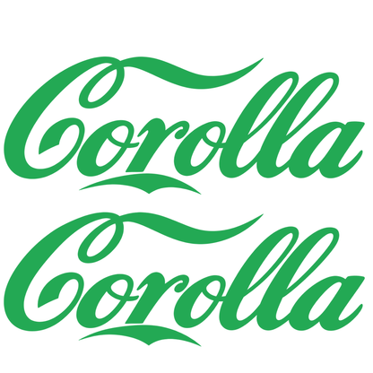 Set 2 Stickere Toyota scris Corolla