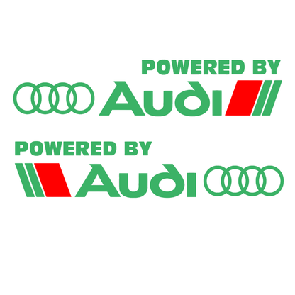 Set 2 Stickere Auto pentru laterale, Powered by Audi – Logo Racing