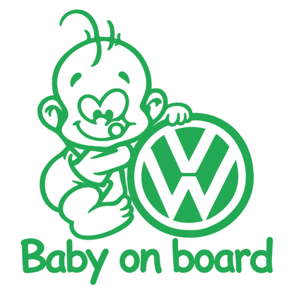 Sticker Volkswagen Baby on Board – Bebeluș la Bord VW