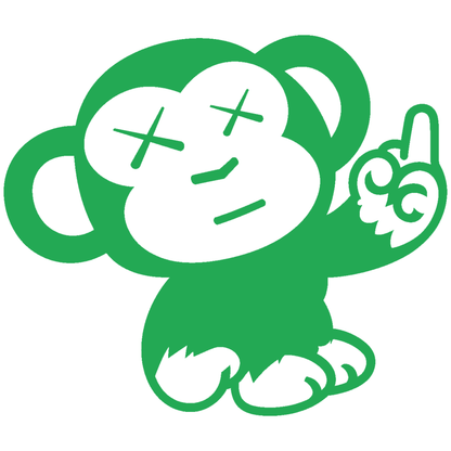 Sticker Maimuță Funny – Monkey Middle Finger, Auto Moto 17cm