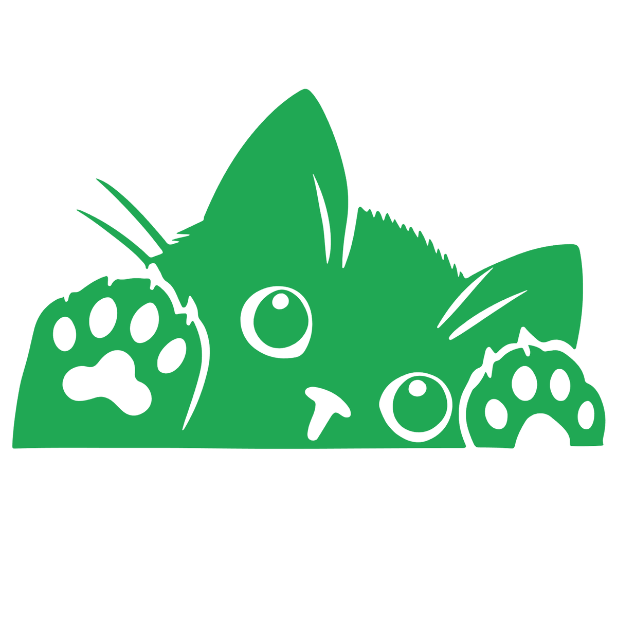 Sticker Pisică Jucăușă cu Lăbuțe – Funny Cat, Auto Moto