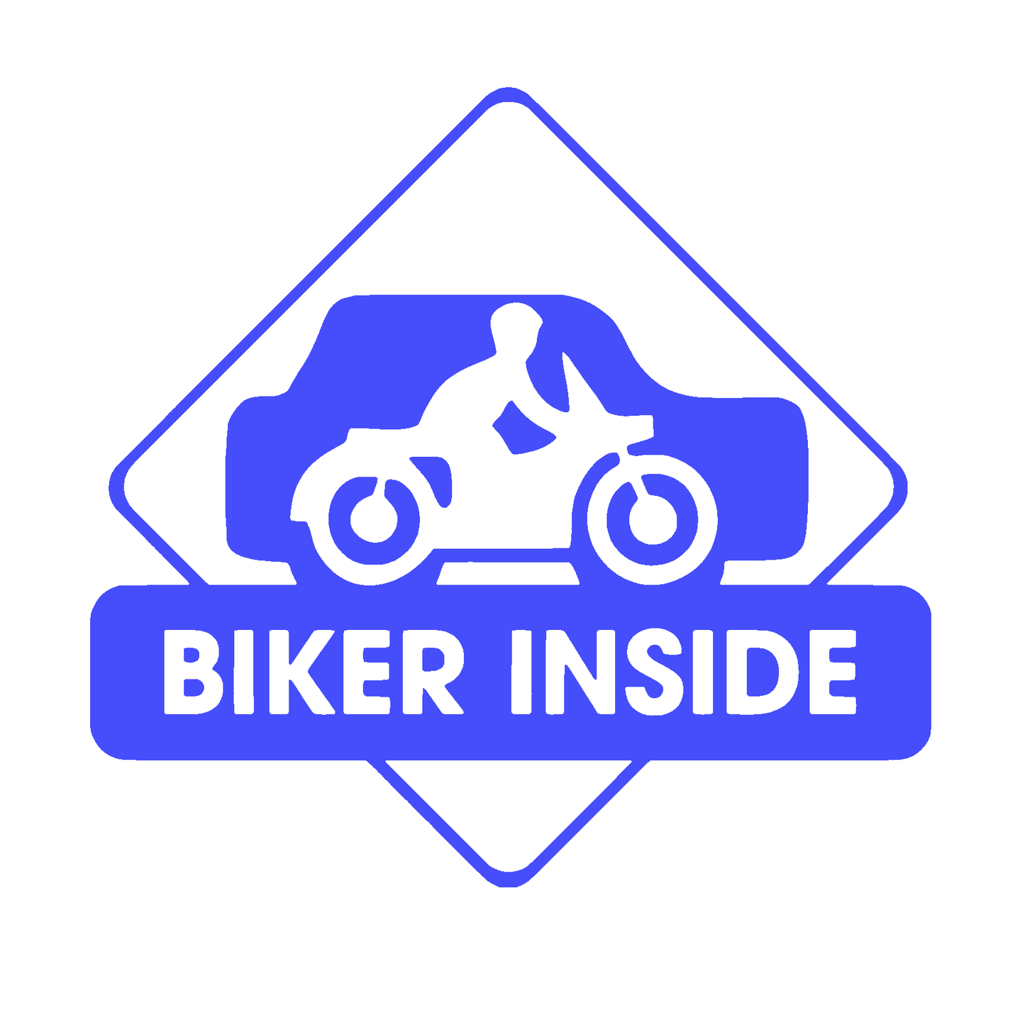 Sticker auto rezistent, biker inside