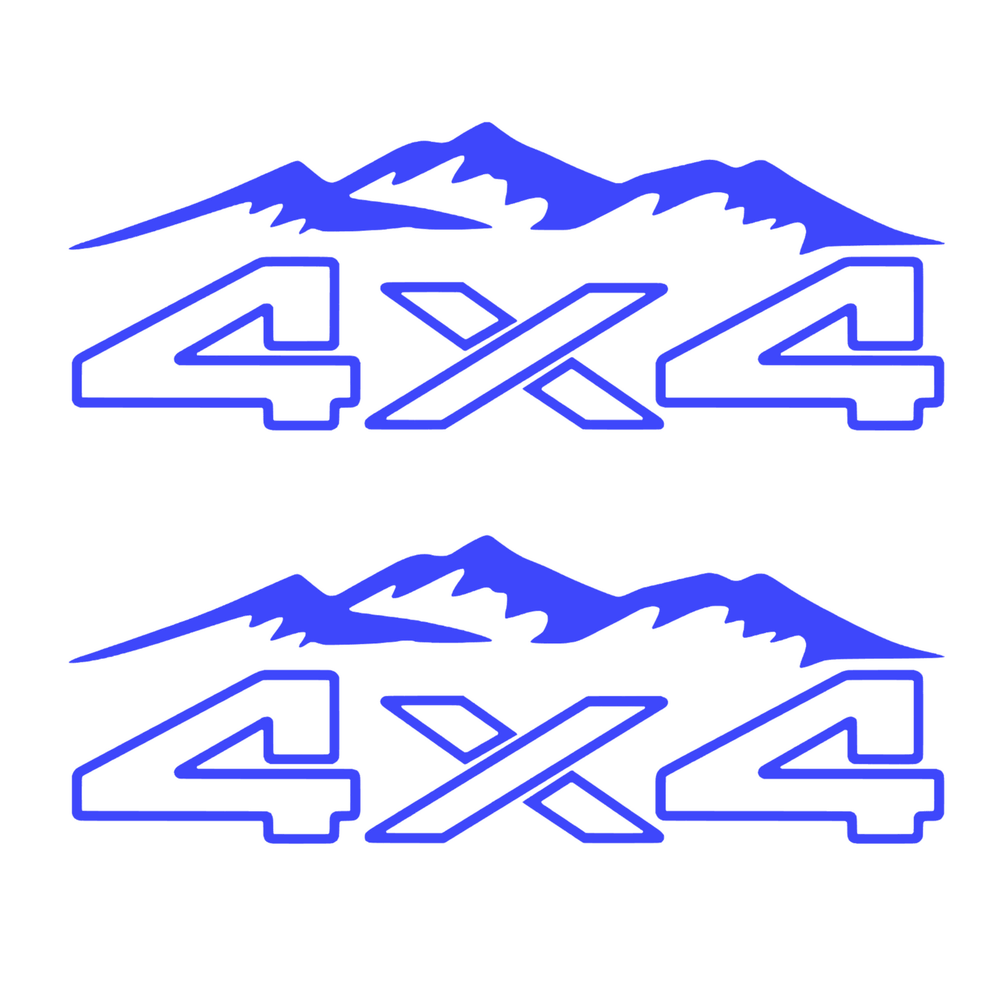Set 2 stickere auto off road, 4x4, rezistente la exterior