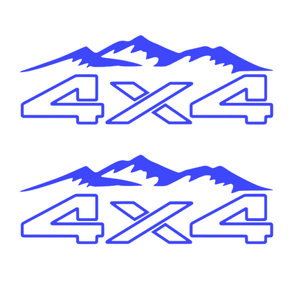 Set 2 stickere auto off road, 4x4, rezistente la exterior