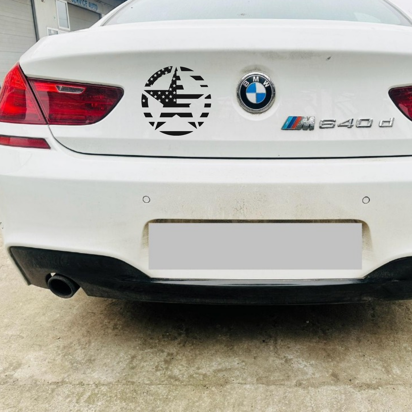 Sticker auto decorativ, rezistent, steag america, usi laterale sau luneta