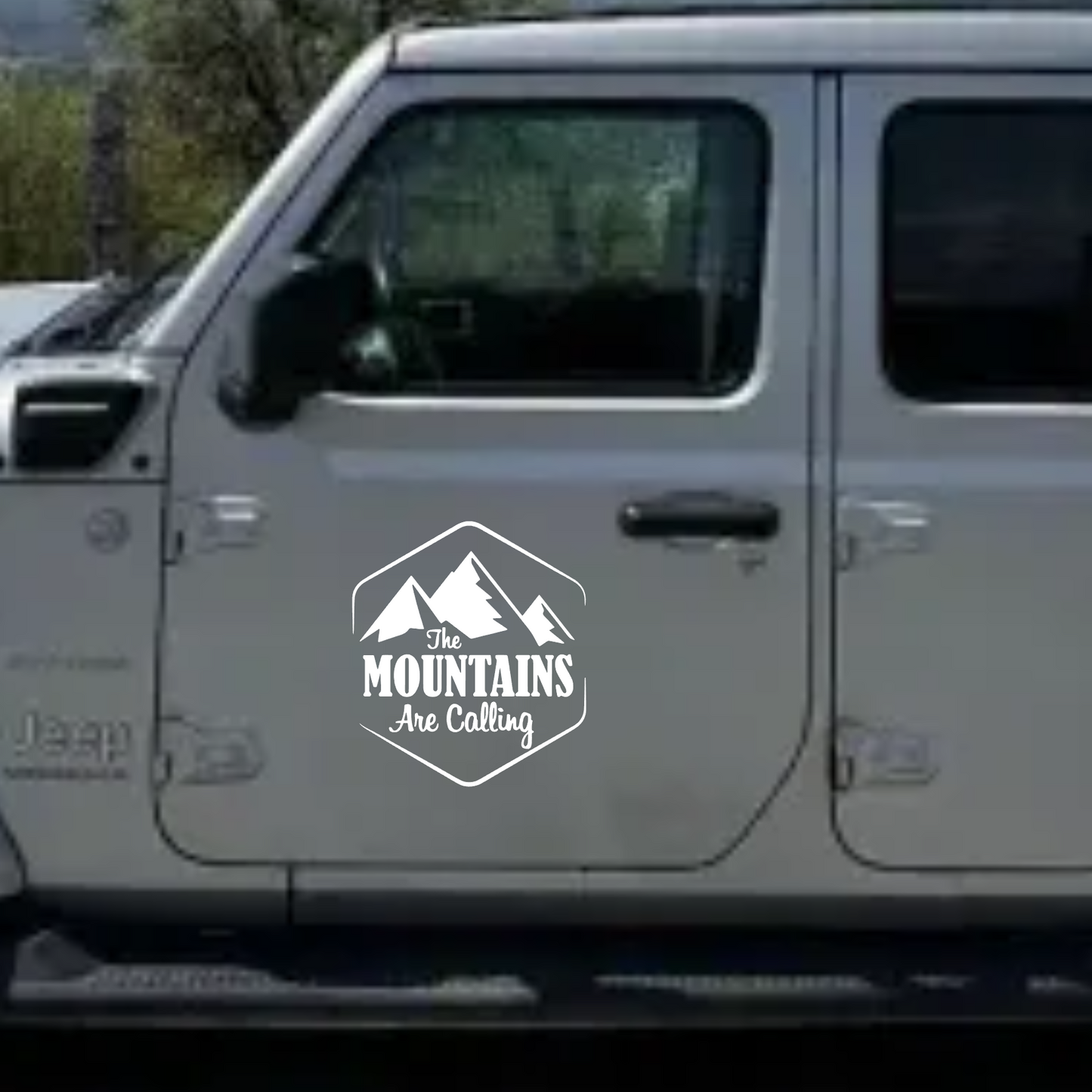 Sticker auto 4x4, rezistent, adventure, the mountain are calling v1