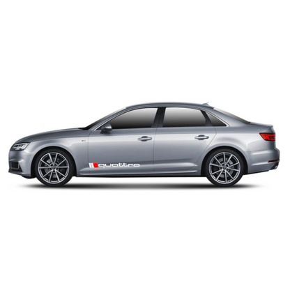 Set 4 stickere tuning pentru Audi, Quattro, rezistente