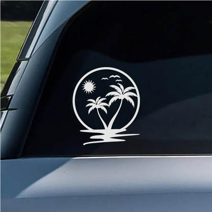 Sticker decorativ auto, rezistent, Hawai time, palmieri