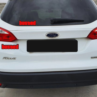 Sticker auto decorativ, tuning, rezistent la apa si UV, Busted v1