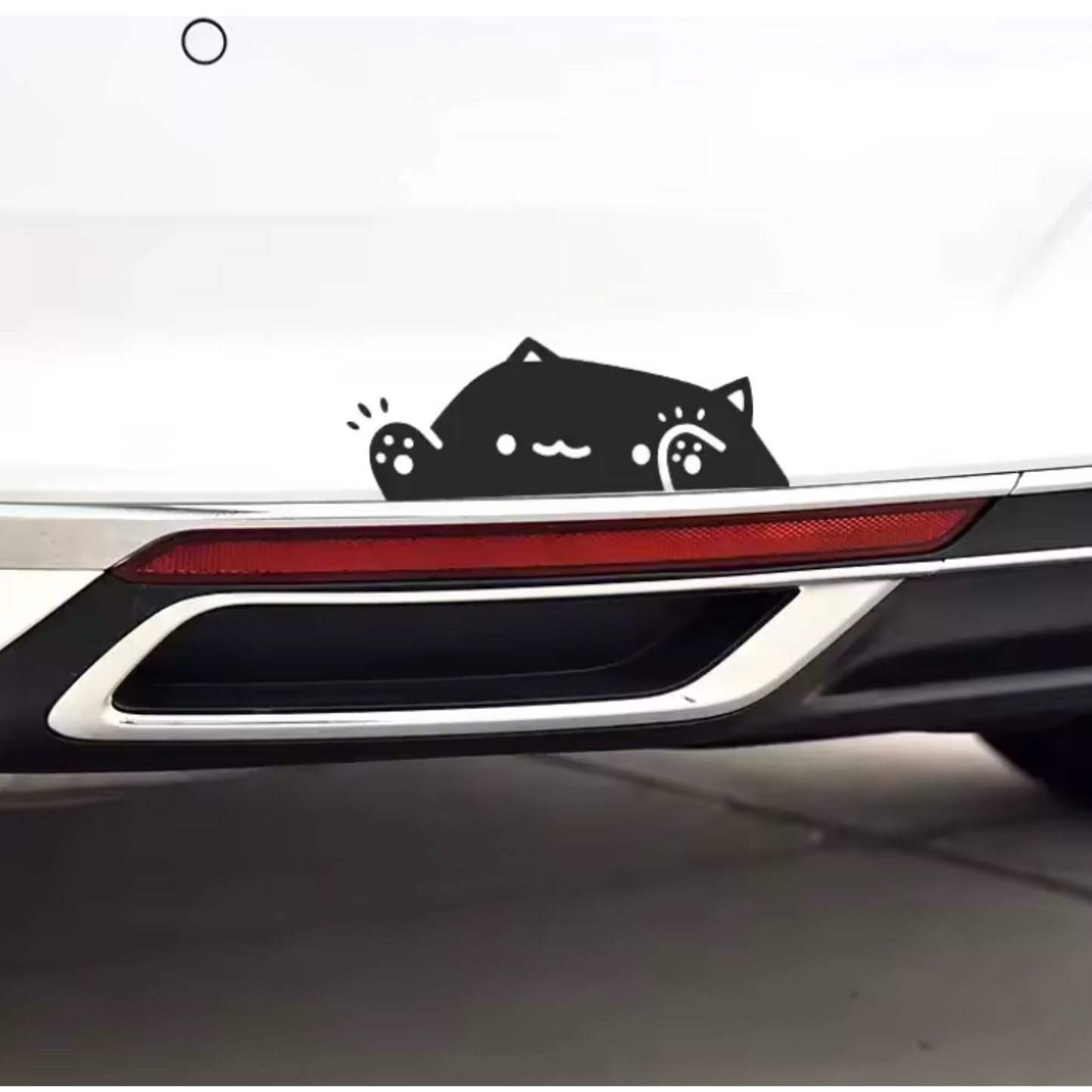 Set 2 stickere auto moto decorativ, tuning, rezistent la apa si UV, Pisica bate in geam
