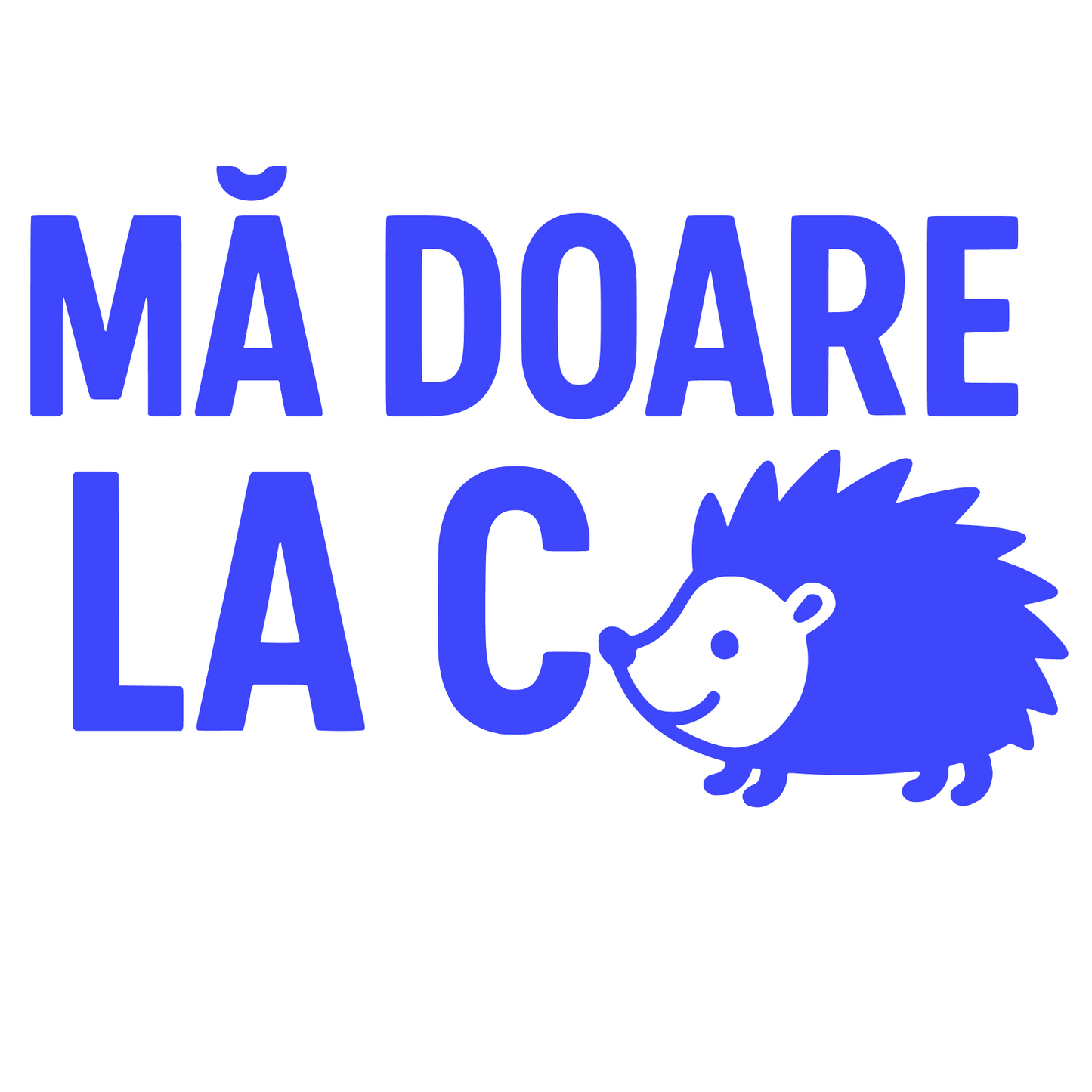 Sticker auto decorativ si rezistent, Ma doare la arici
