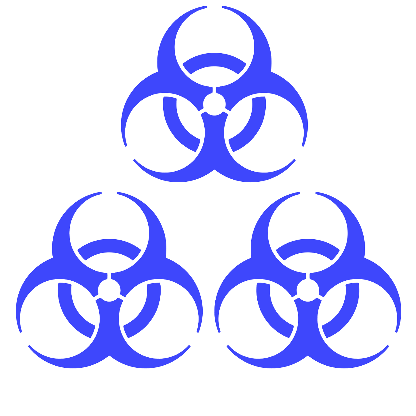 Set 3 stickere decorative Biohazard – Simbol Pericol Biologic