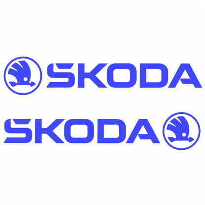 Set 2 stickere SKODA cu siglă și logo
