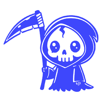 Sticker Auto Grim Reaper – Moartea cu Coasa, Autocolant Decupat