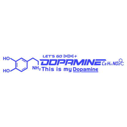 Sticker Dopamine – This Is My Dopamine, Formula Chimică, Autocolant Auto Moto