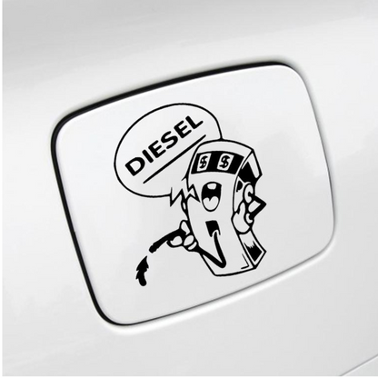 Sticker auto rezistent, pentru clapeta rezervor, pompa Diesel