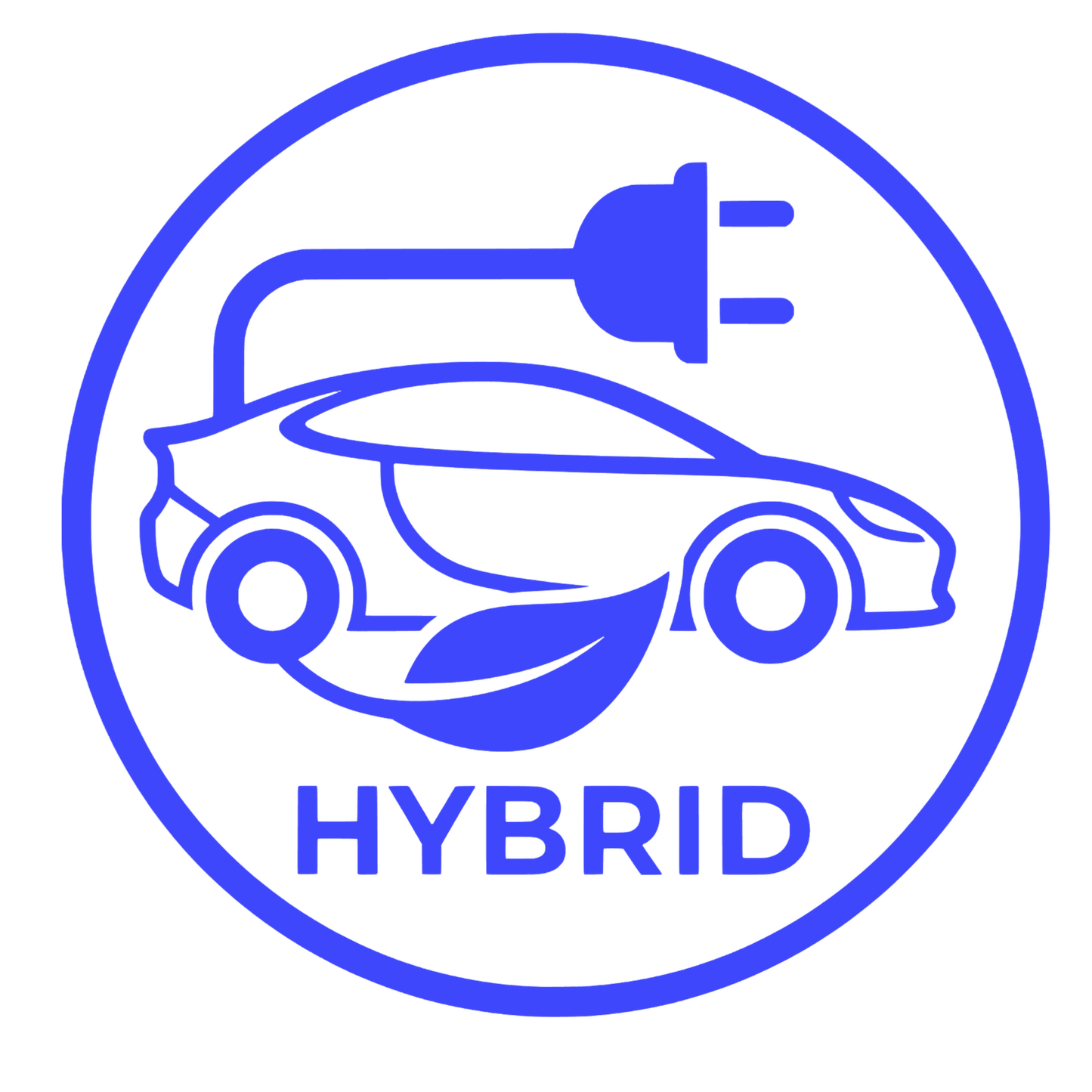 Sticker auto decorativ, rezistent la apa si soare, Masina Hibrid