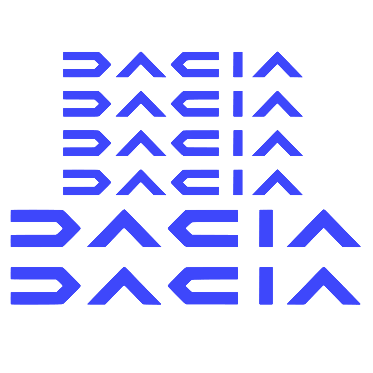 Set 6 stickere pentru manere si capace oglinzi, Dacia