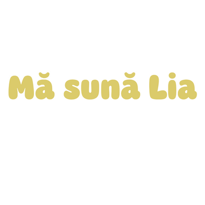Sticker auto text „Ma suna Lia” – trend Romania
