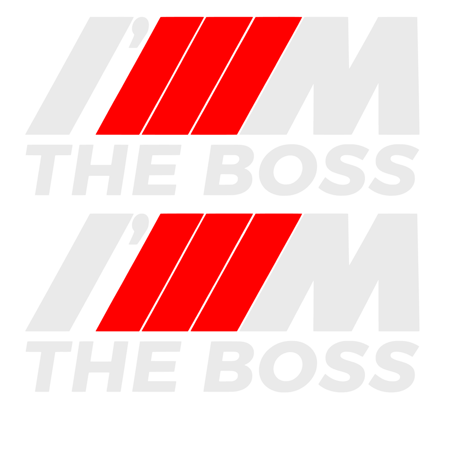 Set 2 stickere auto, decorative, The Boss BMW