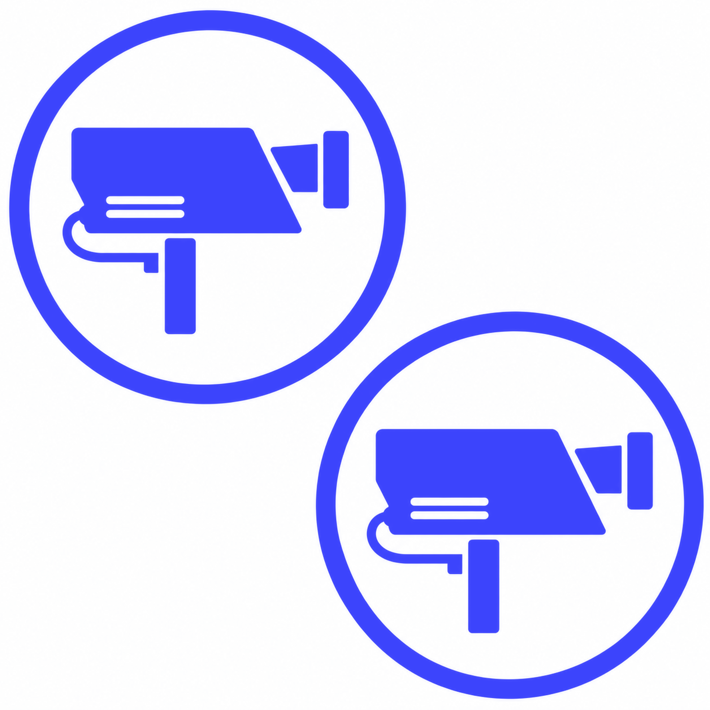Set 2 Stickere Cameră de Supraveghere Video CCTV – Semn Monitorizare Securitate