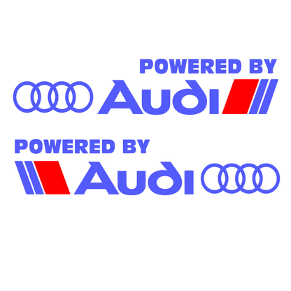 Set 2 Stickere Auto pentru laterale, Powered by Audi – Logo Racing