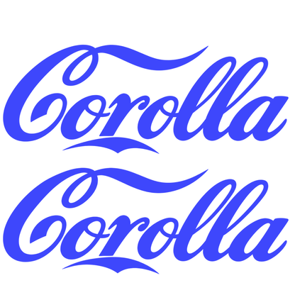 Set 2 Stickere Toyota scris Corolla