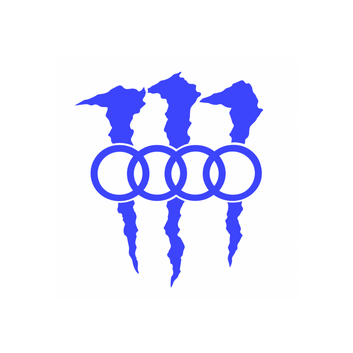 Sticker Audi Monster – Logo Audi cu Gheare