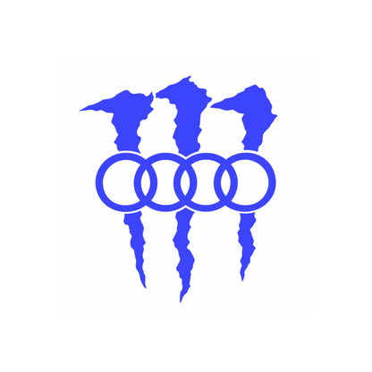 Sticker Audi Monster – Logo Audi cu Gheare