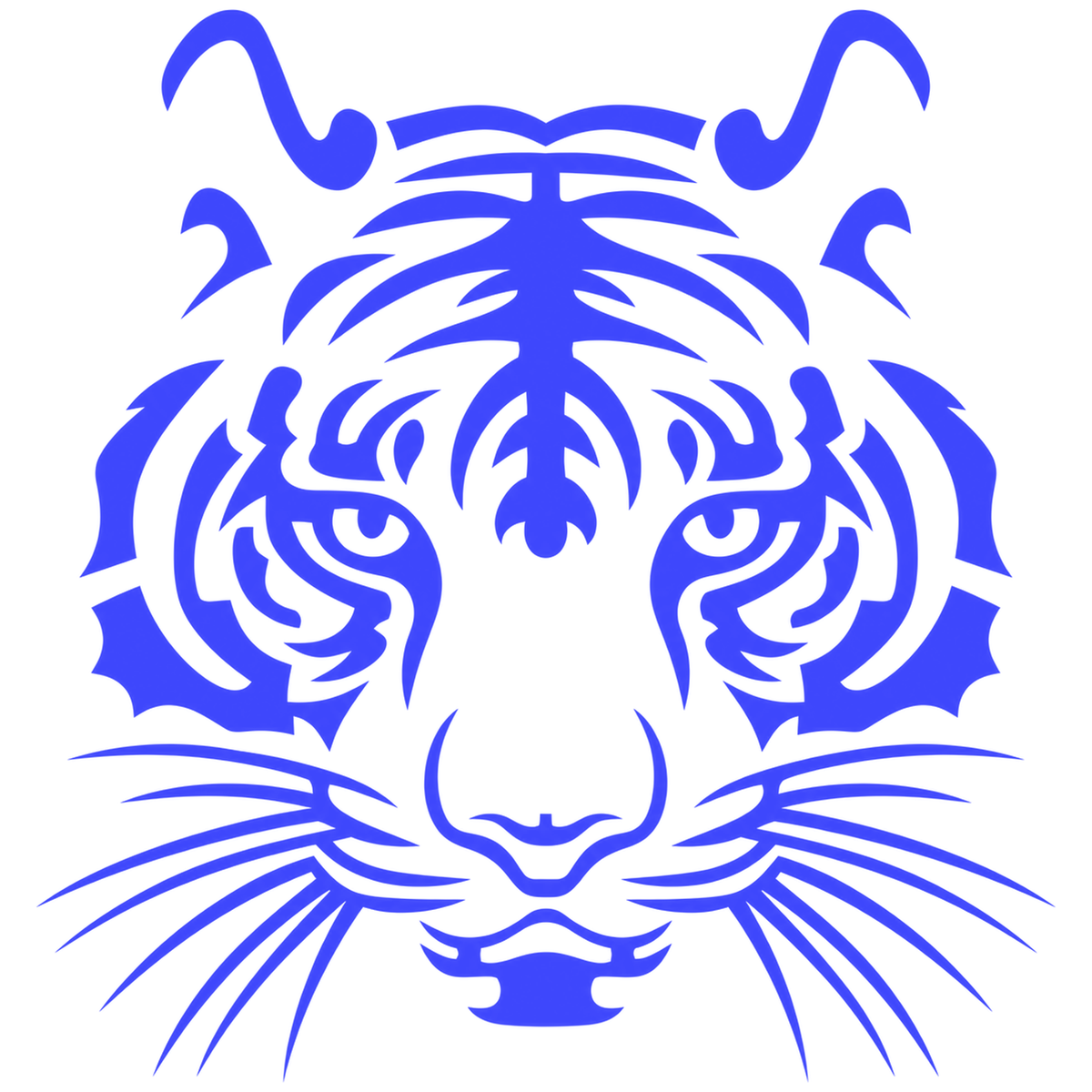 Sticker Cap de Tigru Tribal – Design Wild, Auto Moto
