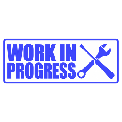 Sticker Auto Work in Progress – Service & Tuning 17cm
