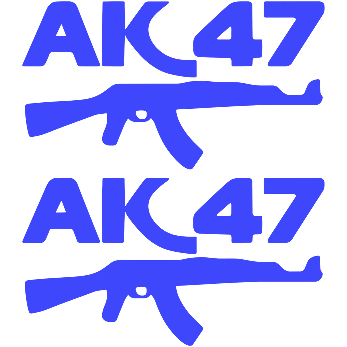 Set 2 stickere auto AK47, 17cm