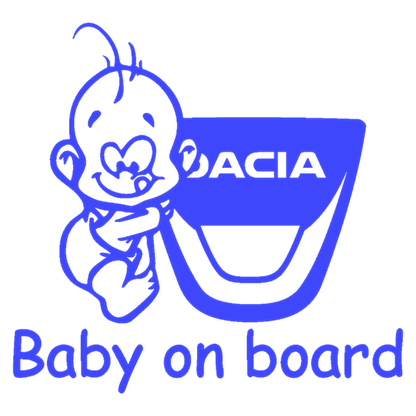 Sticker Dacia Baby on Board – Bebeluș la Bord