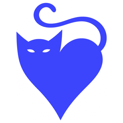 Sticker Pisică Inimă – Siluetă Cat Love