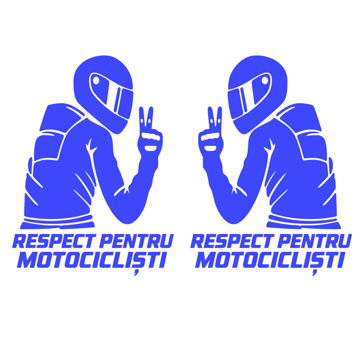Set 2 Stickere Moto Respect pentru Motocicliști – Stânga + Dreapta