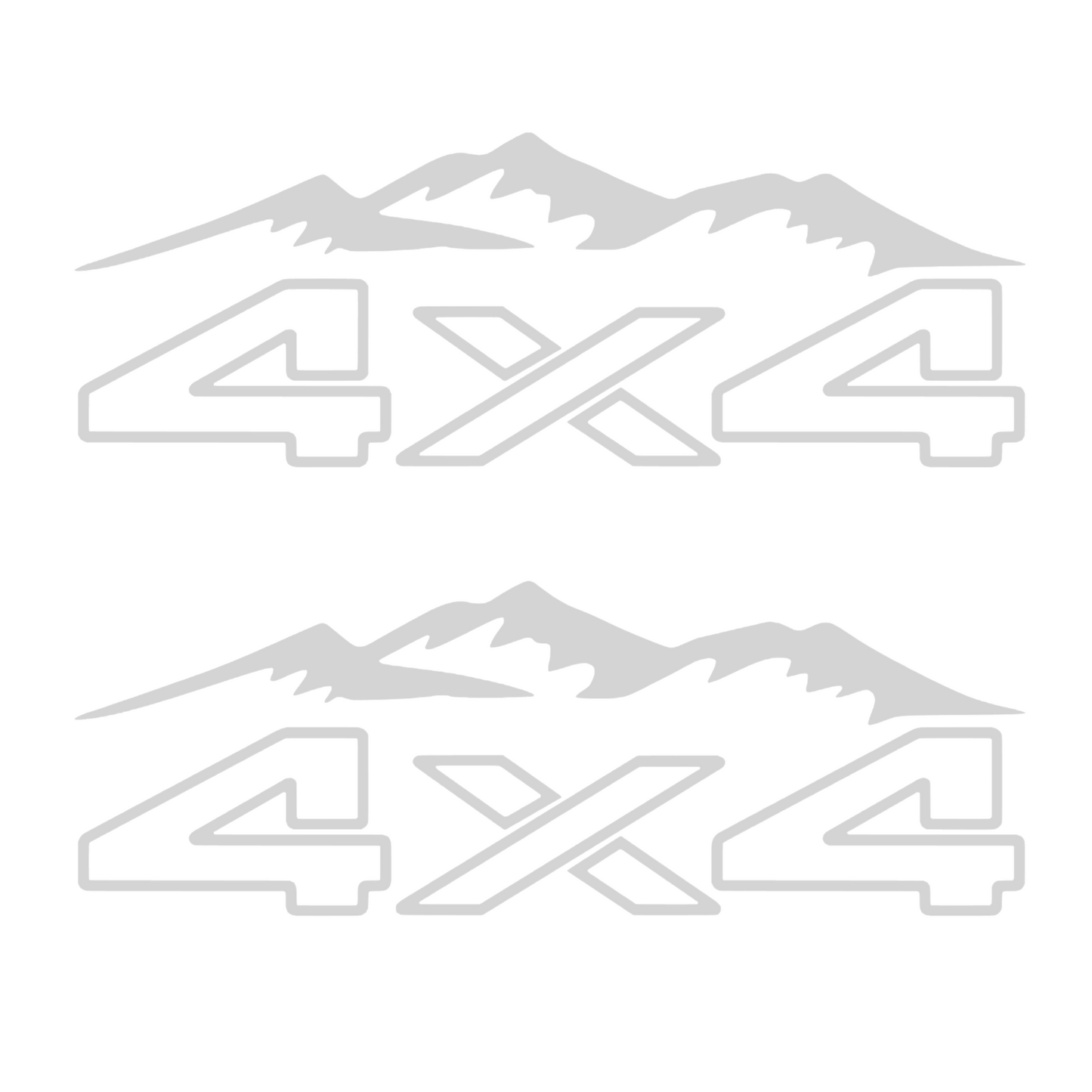 Set 2 stickere auto off road, 4x4, rezistente la exterior