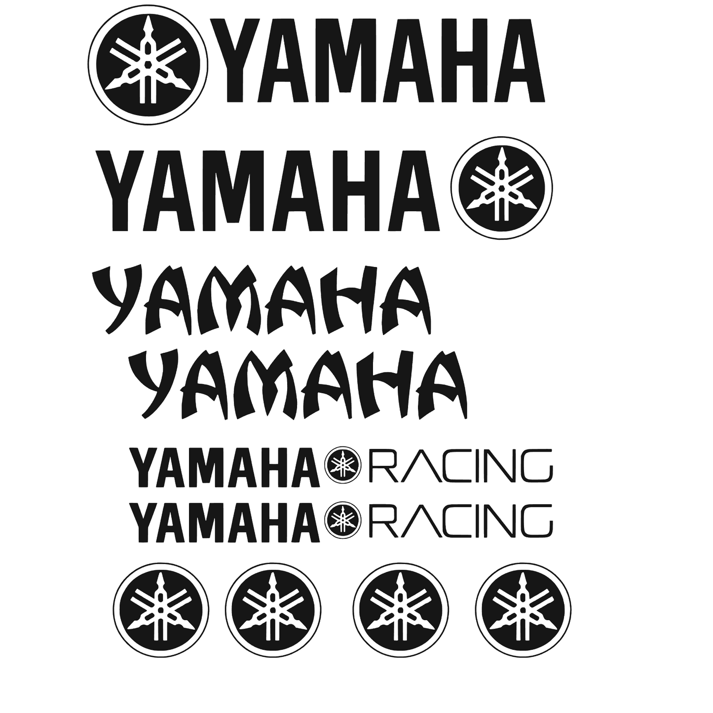 Set 10 stickere decorative Yamaha Racing