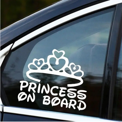 Sticker auto moto decorativ, tuning, rezistent la apa si UV, Princess on Board