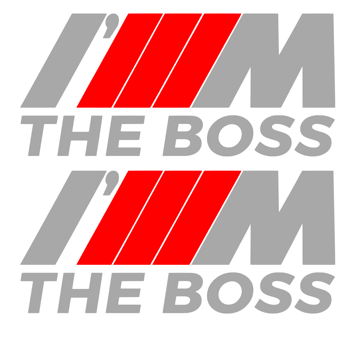 Set 2 stickere auto, decorative, The Boss BMW