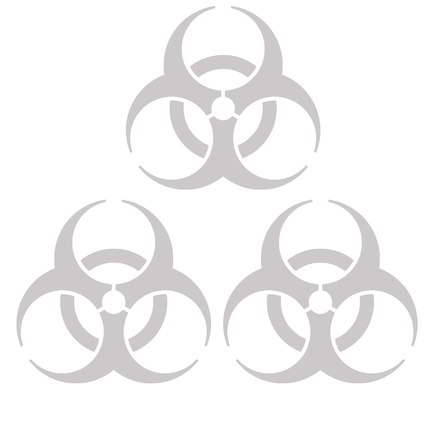 Set 3 stickere decorative Biohazard – Simbol Pericol Biologic