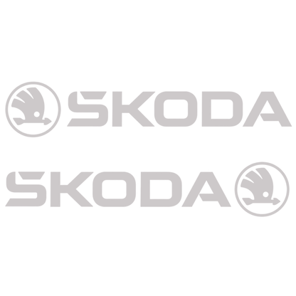 Set 2 stickere SKODA cu siglă și logo