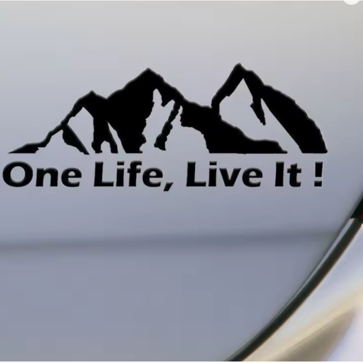 Sticker auto moto decorativ, tuning, rezistent la apa si UV, One life, live it