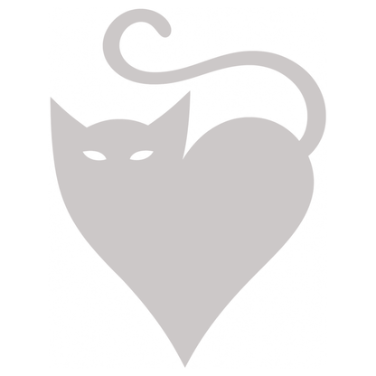 Sticker Pisică Inimă – Siluetă Cat Love