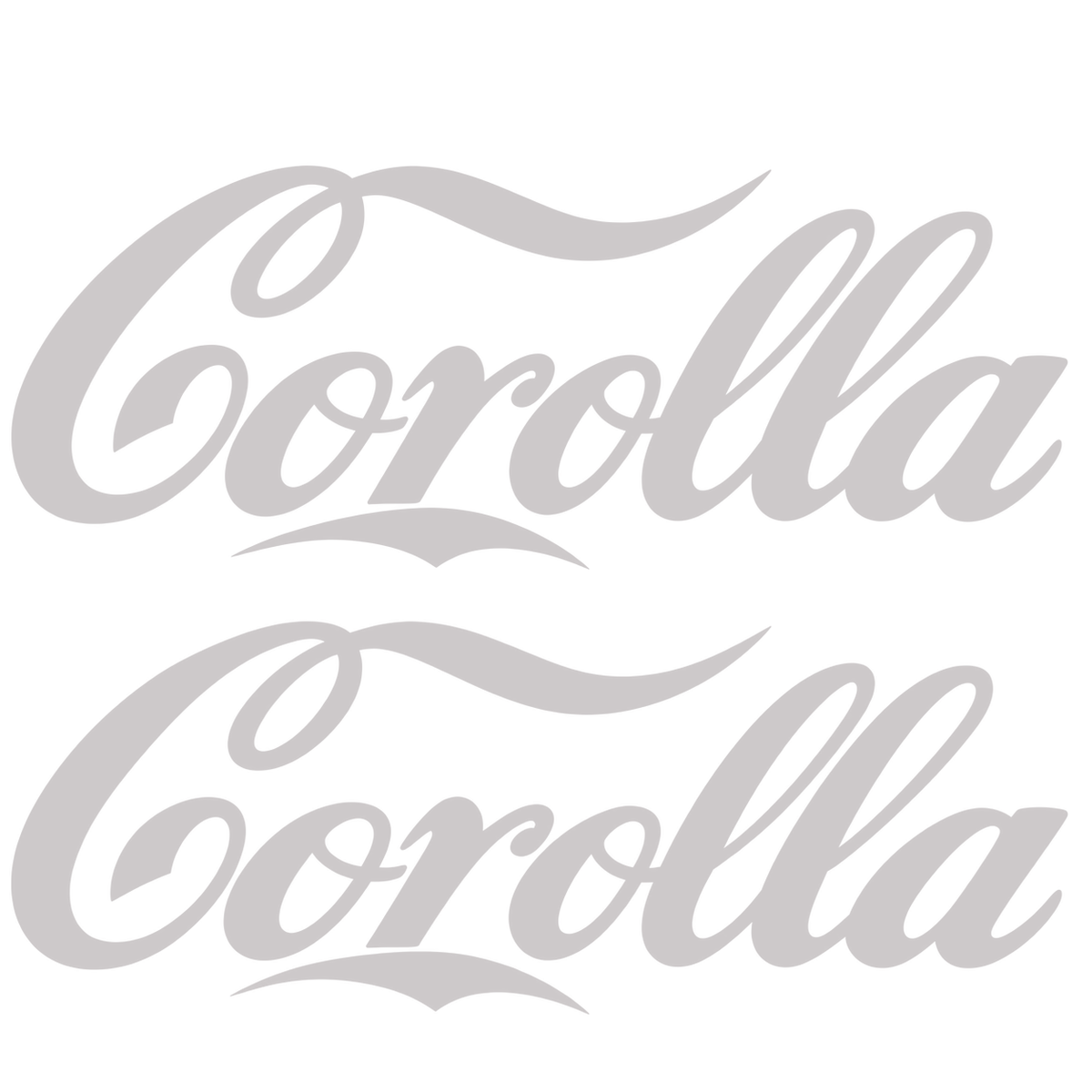 Set 2 Stickere Toyota scris Corolla