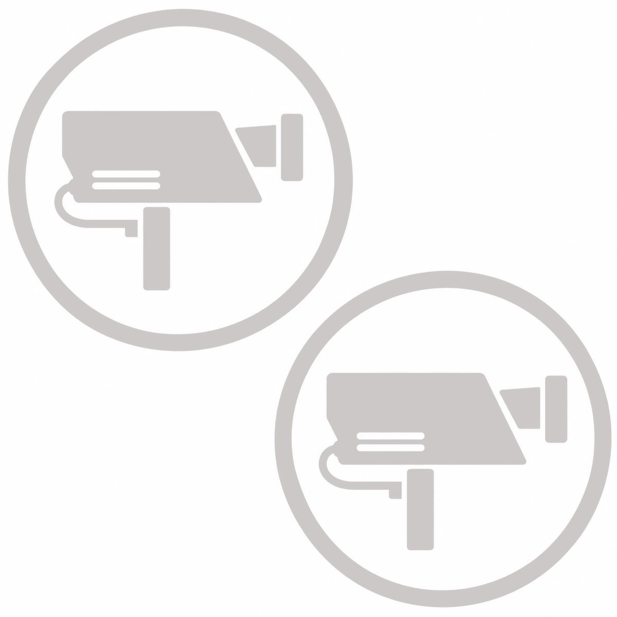 Set 2 Stickere Cameră de Supraveghere Video CCTV – Semn Monitorizare Securitate