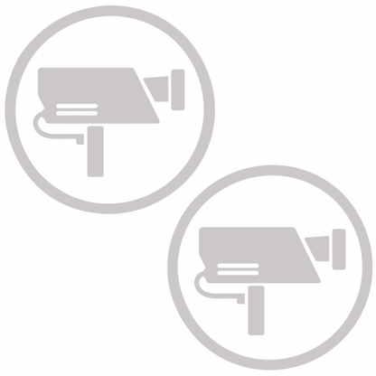 Set 2 Stickere Cameră de Supraveghere Video CCTV – Semn Monitorizare Securitate