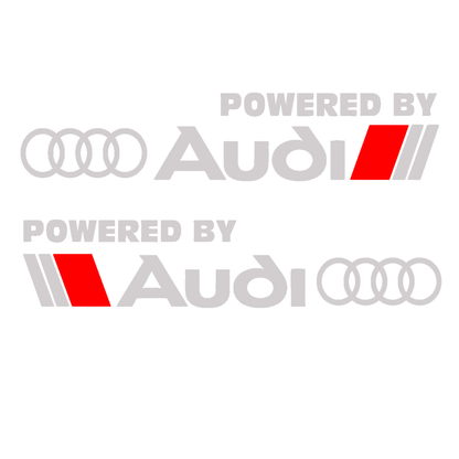 Set 2 Stickere Auto pentru laterale, Powered by Audi – Logo Racing